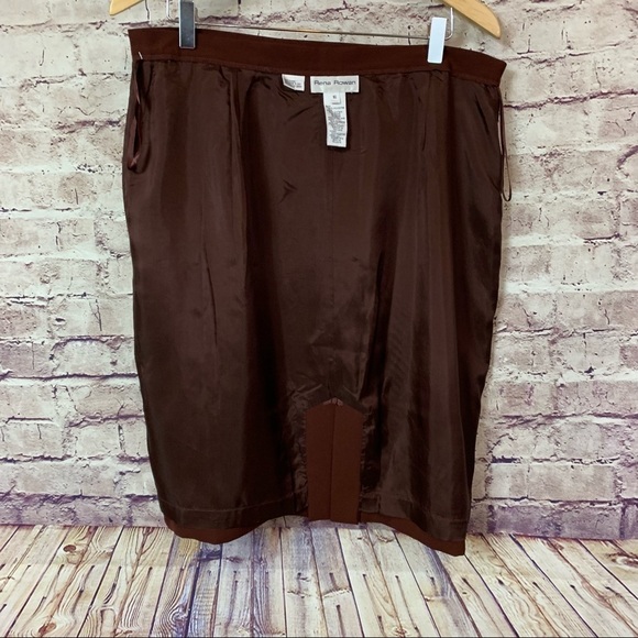 Rena Rowan Cranberry Red Lined Pencil Skirt - Picture 10 of 11